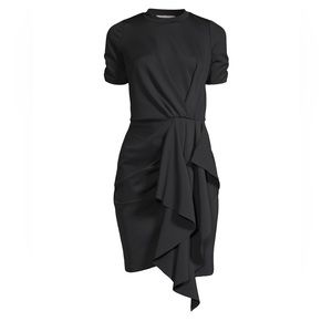 RACHEL PARCELL Draped Short-sleeve Minidress